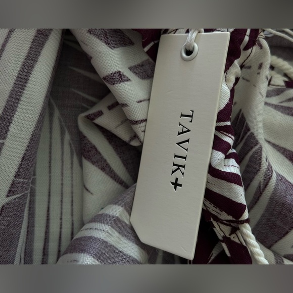 Women's Tavik Zita Mini Dress Latona Palm Merlot Dress Cover up New Size Small - Picture 6 of 8